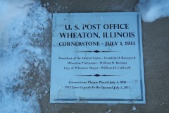 Wheaton Illinois Post Office Corner Stone Plaque