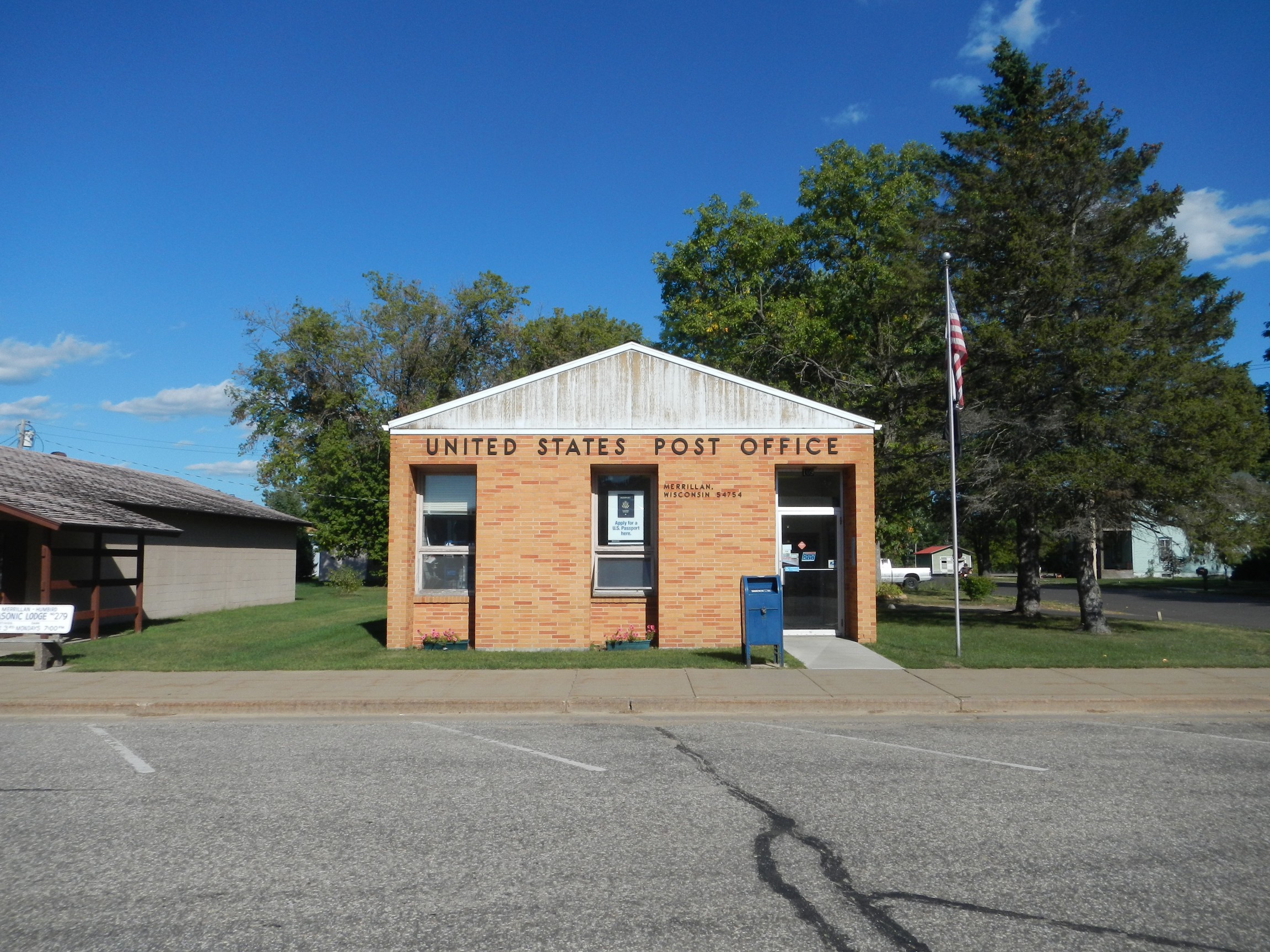 Merrillan Wisconsin Post Office 54754 — Post Office Fans