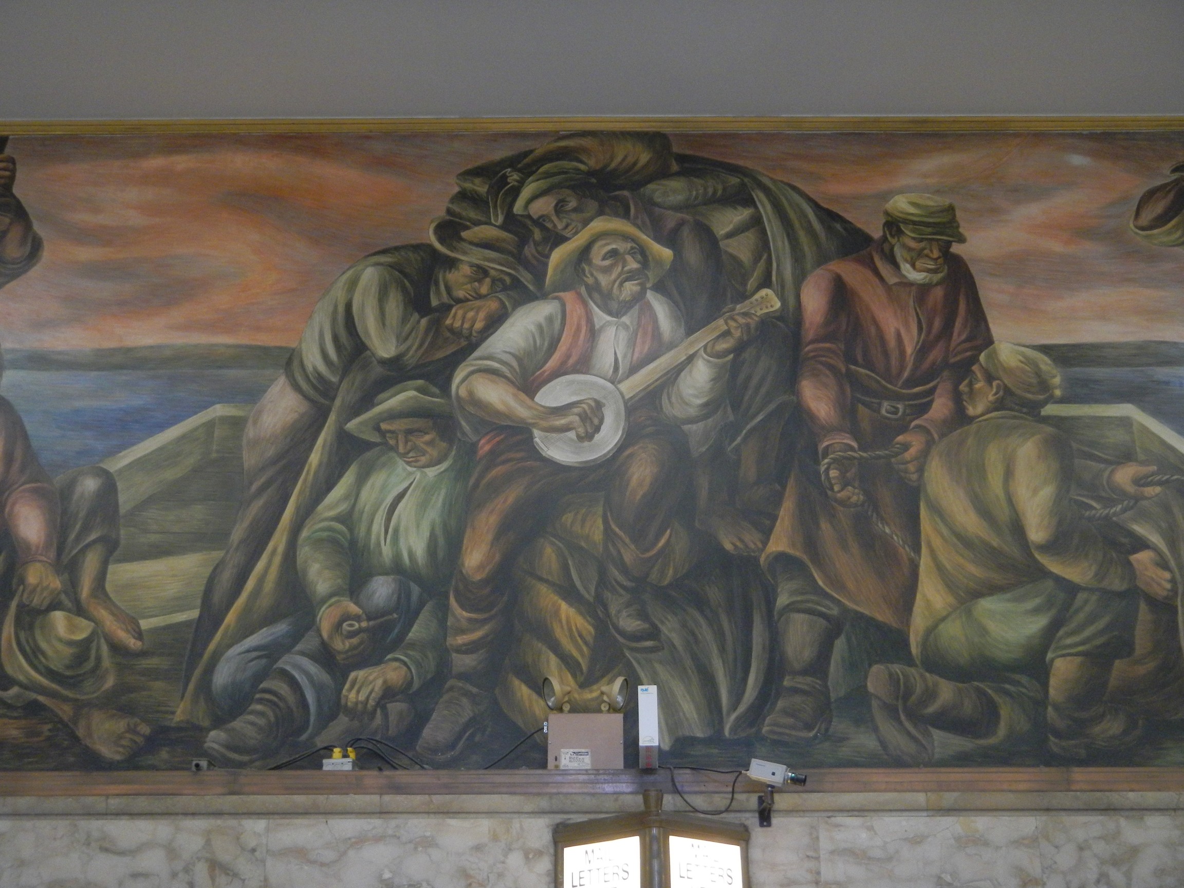 Saint Louis Missouri Main Post Office Mural The River Center — Post ...